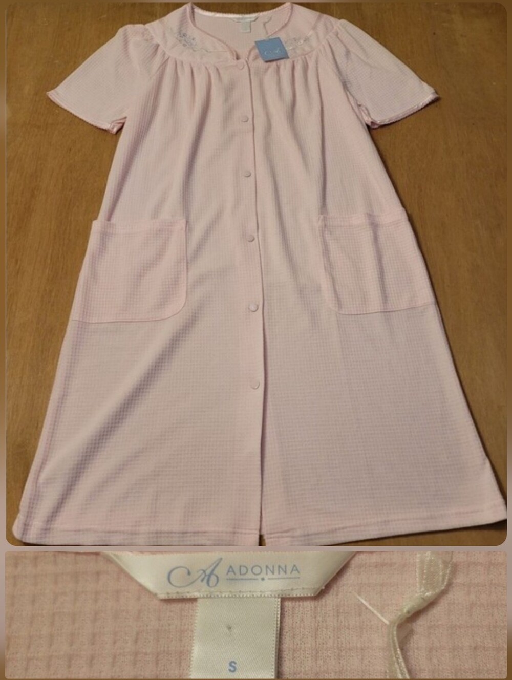 New Adonna Size S Nightgown Pink Cottagecore Prairie Edwardian Cute Lace Cotton
